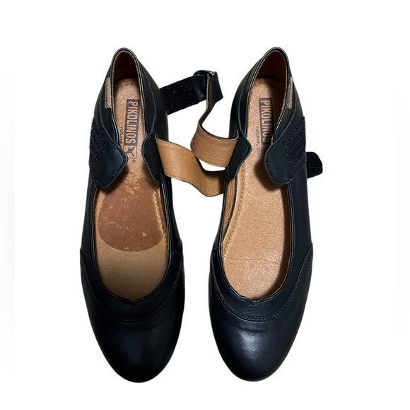 Pikolinos Black Leather Venezia Mary Jane Shoes Sz.36 (US 6.5) - Picture 7 of 8
